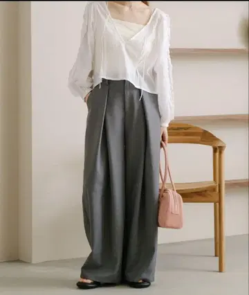 Kastane 턱 슬랙스 팬츠 그레이 사이즈 1