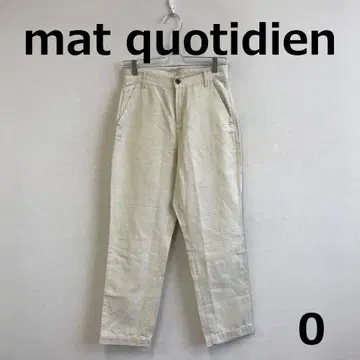C0826A12 [ mat quotidien ] 린넨 혼방 팬츠