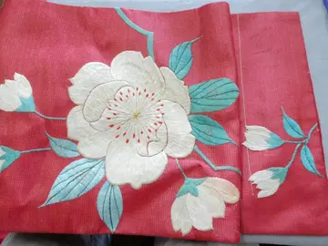 순수 실크 앤티크 오비 자수 나고야 오비 다이쇼 로망