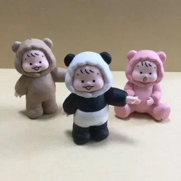 오오노 타로 모코모코 아기 컬렉션 3점 팬더 터치 앉기