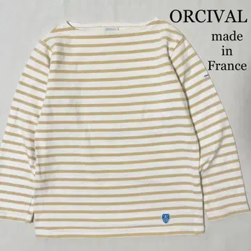 ORCIVAL 오르시발 보더 바스크 셔츠 프랑스제 베이지 아이보리