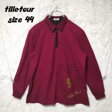 tille-tour 상의 하프 지퍼 적자색 빅사이즈 44