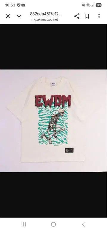 [ EWDM ] evilwire edm 콜라보 4주년 기념 티셔츠 화이트