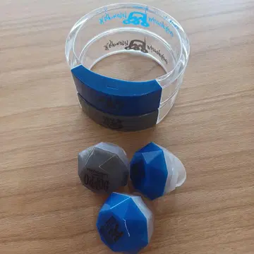 파란 다면체 러버 밴드 세트