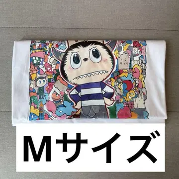 UNIQLO 라부부 콜라보 T셔츠 화이트 M 사이즈 POPMART