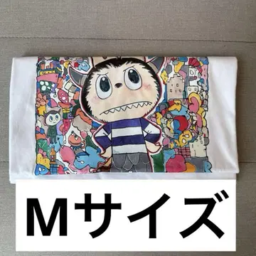 UNIQLO 라부부 콜라보 T셔츠 화이트 M 사이즈 POPMART