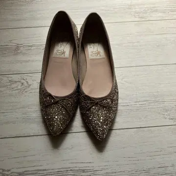 Launa lea ballet 글리터 골드 펌프스 24.5