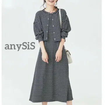 anySiS 애니시스 가디건 트윈 보더 원피스 세트 2