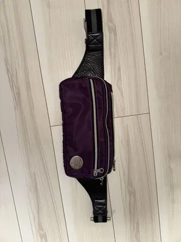 오로비안코 퍼플 바디백 웨스트 파우치