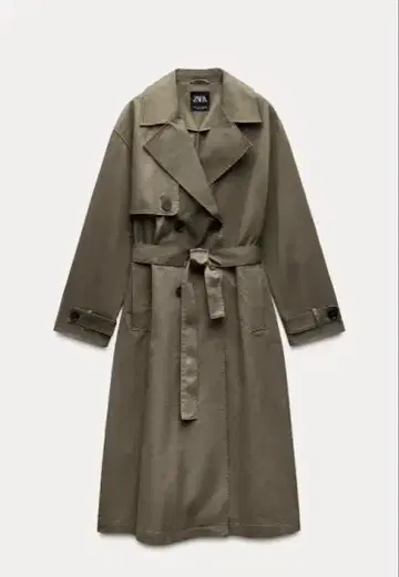 [새상품] ZARA 벨트 롱 기장 트렌치코트
