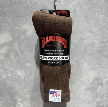 [무료배송] 미사용 새상품 RAILROAD SOCK 삭스 3매 Brown