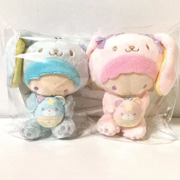 새상품 산리오 리틀트윈스타 마스코트 키키라라 토끼 봉제 인형