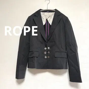 로페 ROPE 스트라이프 재킷 여성용 다크 그레이 M 일본제