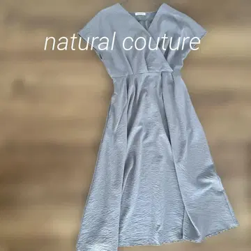 natural couture 노카라 고급 카슈쿨 원피스 그레이