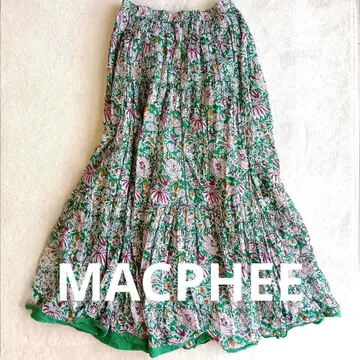투모로우랜드 Macphee 인도산 플라워 프린트 티어드 맥시 스커트