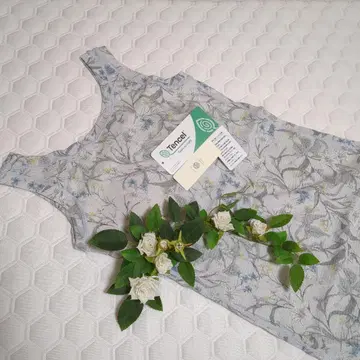 마루후쿠 거즈 Tencel 꽃무늬 탱크탑 L 그레이 계열