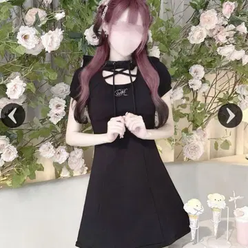 크로스 후드티 원피스