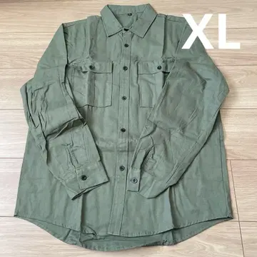 올리브색 XL 사이즈 긴팔 셔츠 카키 셔츠 여성용