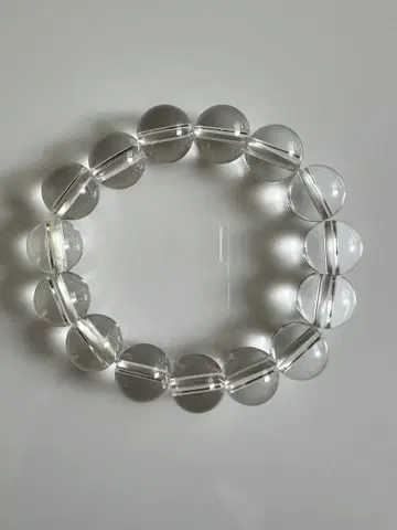 투명 거의 견고 천연 수정 약 15mm 구슬 약 18cm