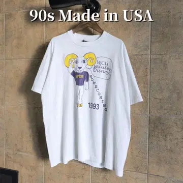90년대 USA 제작 칼리지 WCU 티셔츠 싱글 스티치 XL