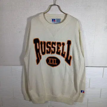 RUSSELL ATHLETIC 러셀 로고 스웨터 니트 코튼