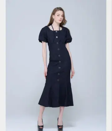 에밀리아 위즈 Ras-de-cou hem 데님 원피스 M 사이즈