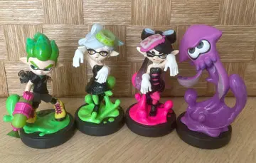 amiibo 스프라툰 4체 세트 시오카라즈 아오리 반딧불이 오징어보이