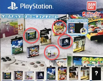 게임 패키지 미니어처 참 PlayStation 가챠 4종