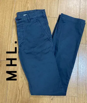 MHL 코튼 스트레이트 팬츠 그레이