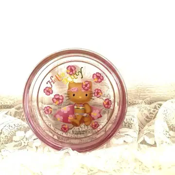 레어 일광화상 헬로키티 서핑 유리 트레이 구하기 어려움 히비스커스