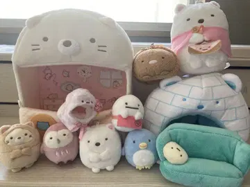 스밋코구라시 봉제 인형 하우스 포함 세트