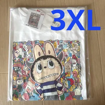 팝마트 라부부 유니클로 티셔츠 화이트 3XL 새상품