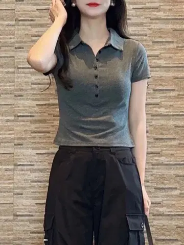 여름에 딱! 심플한 옷깃 타이트 상의, 외출 코디에 원포인트