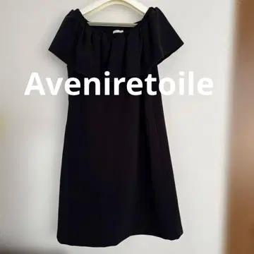 Aveniretoile 아베닐 에투알 블랙 오프숄더 프릴 원피스