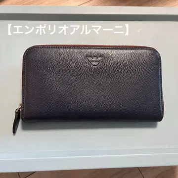 엠포리오 아르마니 ARMANI 장지갑 네이비 라운드 지퍼