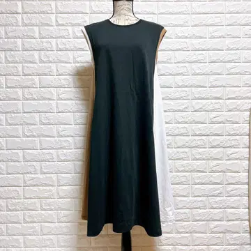ORVEAU 오르보 F 슬리브리스 플레어 원피스 무지 출퇴근 A라인