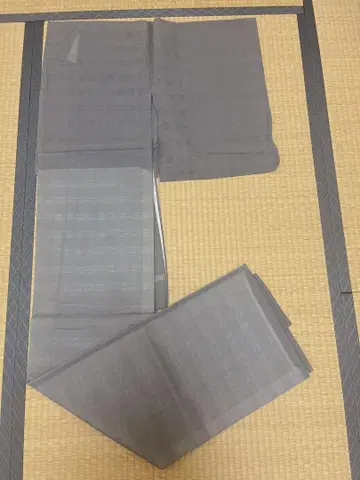 [새상품급] 그레이 체크 무늬 기모노