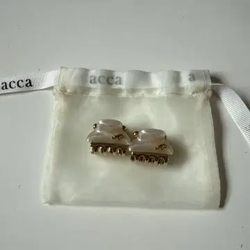 ACCA 아 ACCA 바비 미니 클립 펄 화이트
