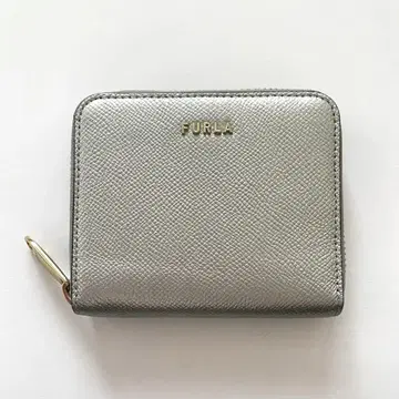 [컨디션 최상] FURLA 풀라 실버 반지갑 라운드 지퍼