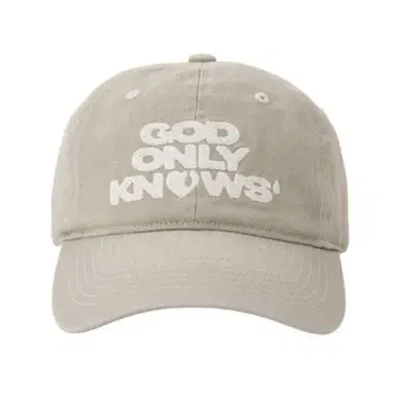 BEIGE GOD ONLY KNOWS 로고 CAP
