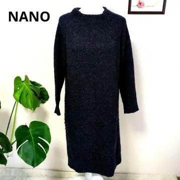 NANO 네이비 긴팔 니트 원피스 F