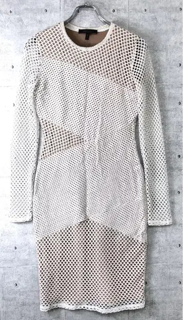 BCBGMAXAZRIA 센슈얼 구제 타이트 메쉬 원피스