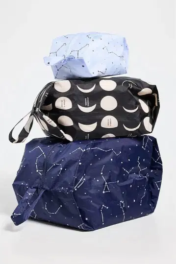 BAGGU 3D Zip 파우치 Set Night Sky