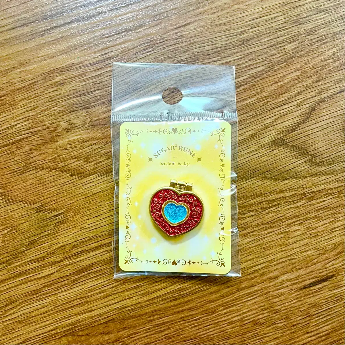 Sugar Sugar Rune Chocolat Heart Pendant Sealed Badge #슈가슈가룬