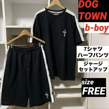 DOG TOWN 셋업 저지 티셔츠 하프 팬츠