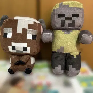 Minecraft 마인크래프트 소 좀비 허스크 봉제 인형