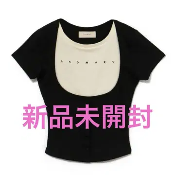 andmary Mary logo tops black