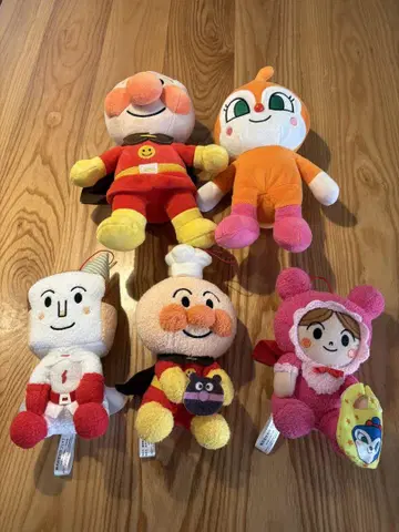 호빵맨 봉제 인형 5체 세트