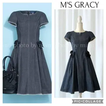 M'S GRACY*WEB 게재* 데님 리본 원피스