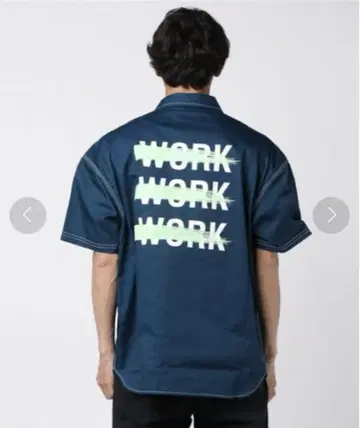 DICKIES 백 프린트/WORK/반팔 셔츠